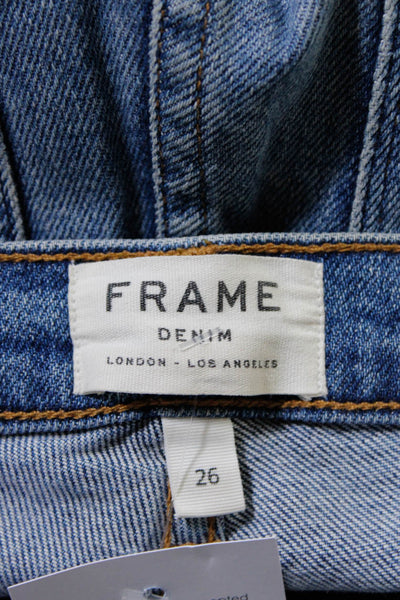 Frame Denim Womens Denim High Rise Skinny Jeans Blue Size 26