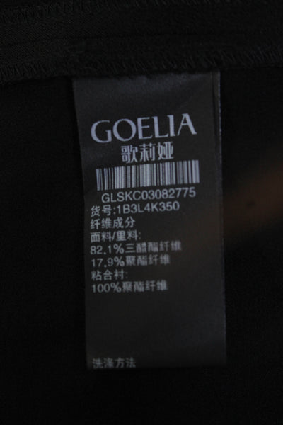 Goelia Women's Spaghetti Strap A Line Midi Dress Black Size 2