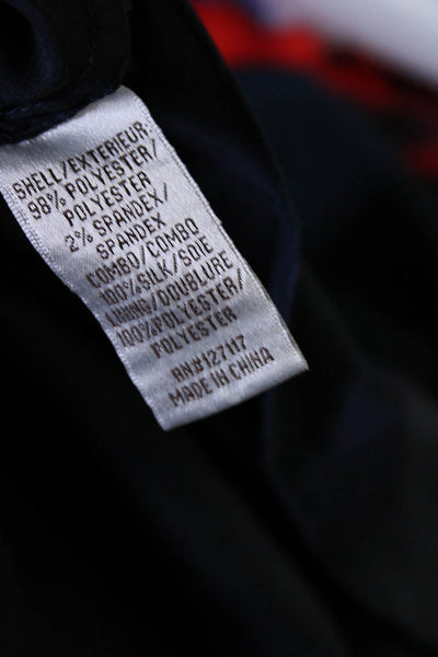 Badgley Mischka Womens Navy Sleek Ruffle Gown Size 4 11699082