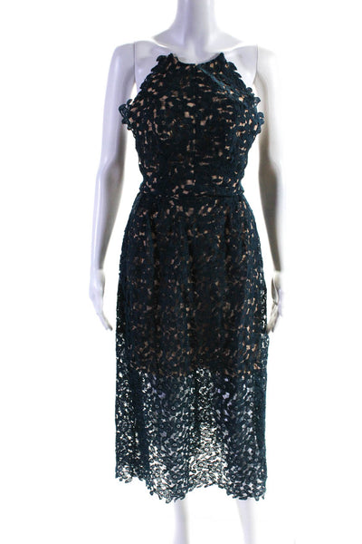 Slate & Willow Womens Blue Opal Lace Dress Size 0 10696162