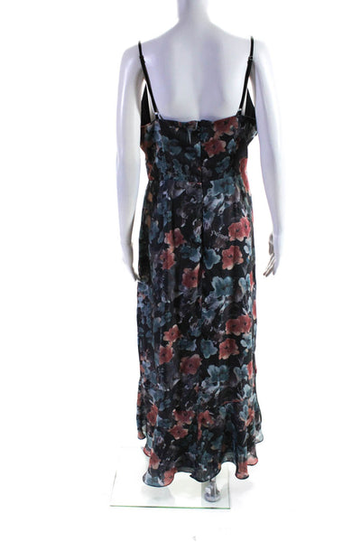 Harlyn Womens Dark Floral High Low Dress Size 10 12526438