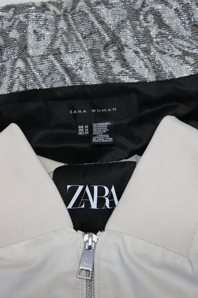 Zara Zara Woman Womens Abstract Solid Coat Vest Gray Beige Size XS/M Lot 2
