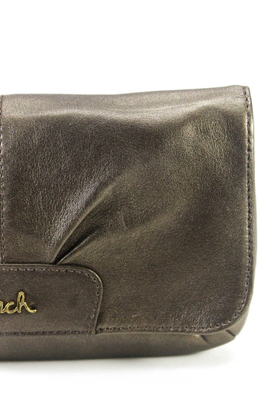 Coach Women's Snap Closed Wrist Strap Wallet Gold Hardware Gold Size S
