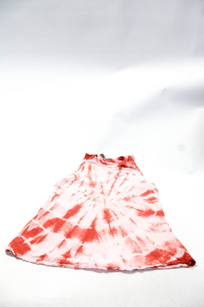 PJ Salvage Women's Sleeveless Tees Mini Dress White Pink Gray Size XS M Lot 3