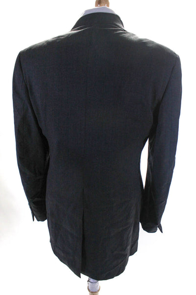 Brooks Brothers Mens Two Buttonm Blazer Jacket Gray Wool Size 39 Regular