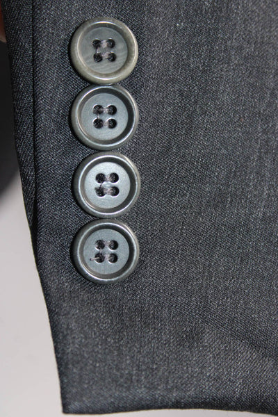 Brooks Brothers Mens Two Buttonm Blazer Jacket Gray Wool Size 39 Regular