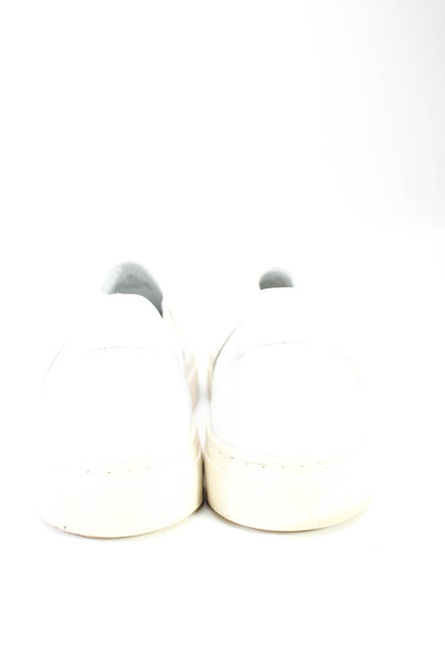 Cos Womens Leather Slide On Sneakers White Size 6