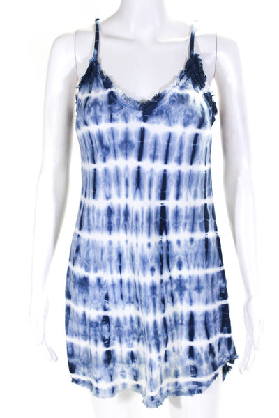 Bella Dahl Women's Sleeveless Tie Dye Tank Dress Blue Size XS