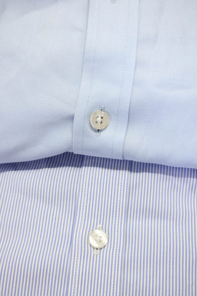 Untuckit Charles Tyrwhitt Mens Striped Buttoned Tops Blue Size S EUR32 Lot 2