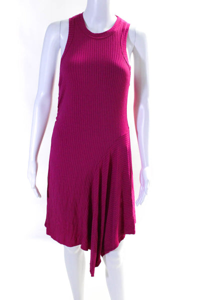 A.L.C. Womens Sleeveless A Line Ruched Dress Pink Size Medium