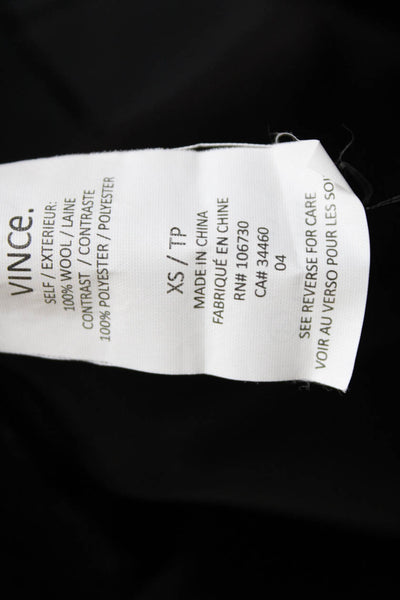 Vince Womens Half Sleeve Scoop Neck Mini Mixed Media Dress Black Size XS