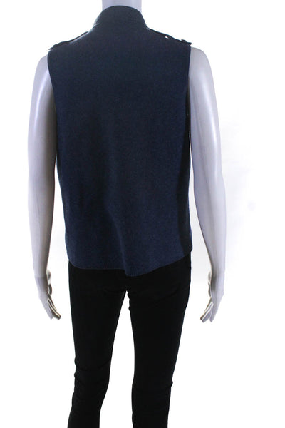 Kerisma Women's Asymmetric Zip Sweater Vest Blue Size S