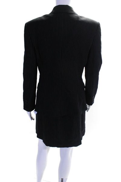 ABS Womens Pinstriped Dress Suit Black Size Medium/6