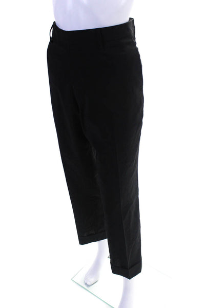 Club Monaco Women's Low Rise Button Up Dress Pants Black Size 32