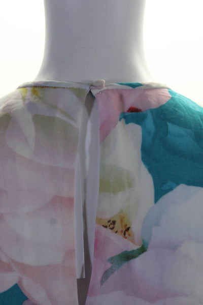Calvin Klein Women's Round Neck Sleeveless Floral Mini Dress Size 2