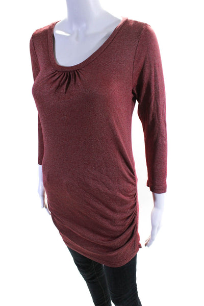 Michael Star women's Scoop Neck 3/4 Blouse Red Size S