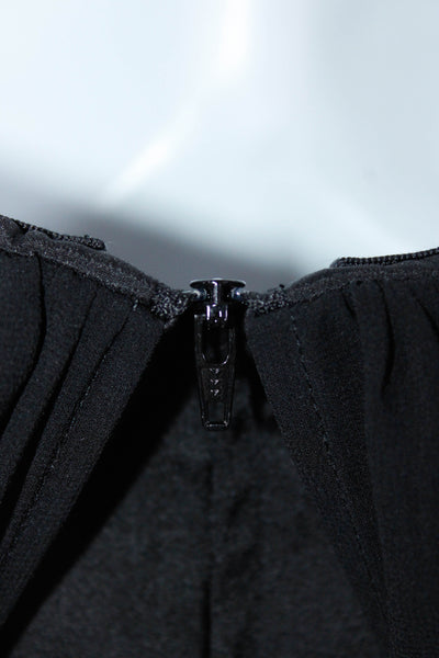 Keepsake Womens Striped Layered Off-the-Shoulder Mini Dress Black Size 2XS