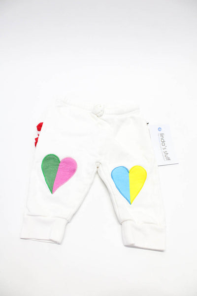 Stella McCartney Kids Girls Embroidered Drawstring Sweatpants White Size 9M