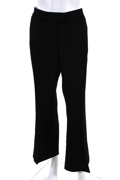 Rachel Zoe Womens Zip Front Solid Flare Leg Dress Pants Black Size Small