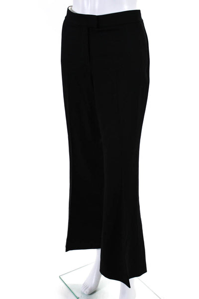 Rachel Zoe Womens Zip Front Solid Flare Leg Dress Pants Black Size Small