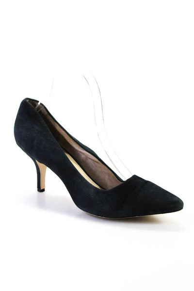 Wittnes Women's Suede Mid Heel Pointed Toe Pumps Black Size 39