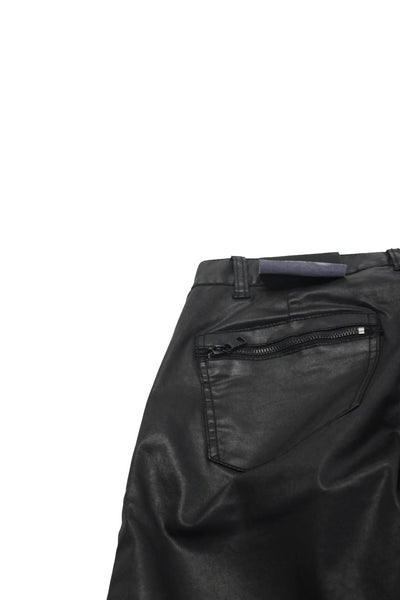 AX Armani Exchange Mens Cotton Quilted Straight Leg Button Pant Black Size EUR30