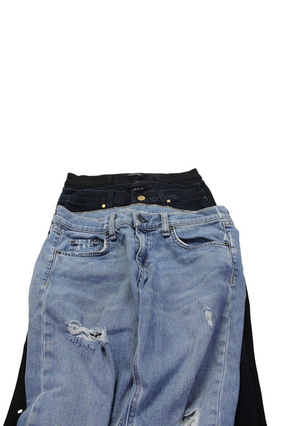 Rag & Bone Jean J Brand Womens Zip Front Cotton Jeans Blue Black Size 25 Lot 3