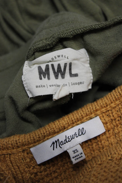 Madewell MWL Womens Sweater Pants Gold Size XS M Lot 2