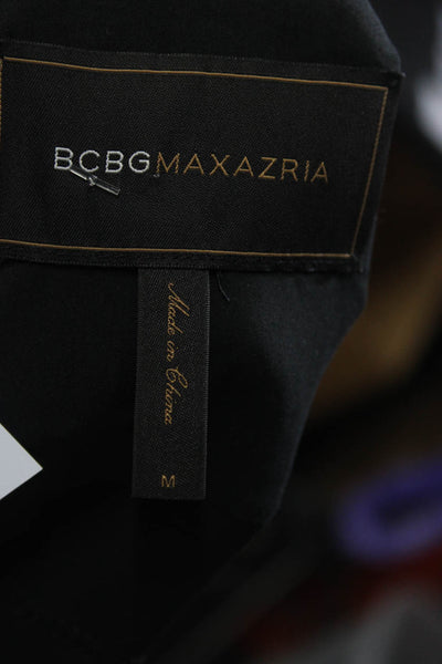 BCBGMAXARIA Women's One Button Ruffle Back Black Size M