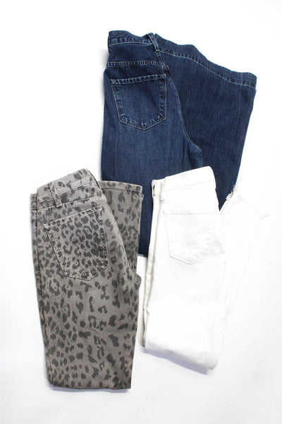 Current/Elliott Women's Cheetah Print Cropped Ankle Skinny Jeans Blue 24 Lot 3