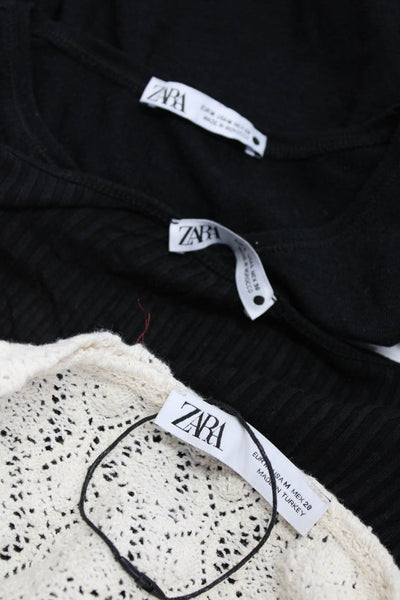 Zara Women's Tops Mini Skirt Black Red Ivory Size XS M L Lot 4