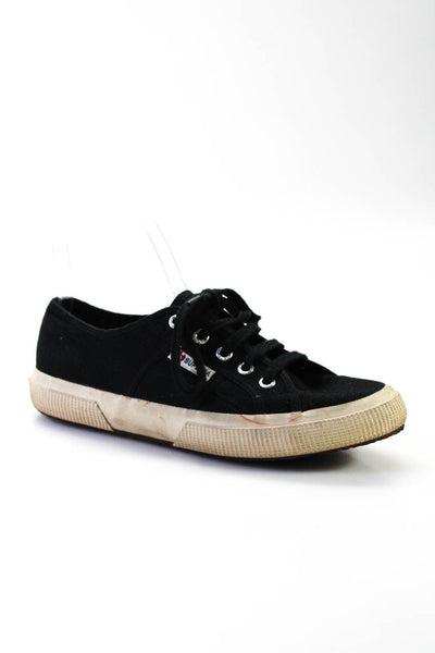 Superga Womens Low Top Sneakers Black Size 7.5