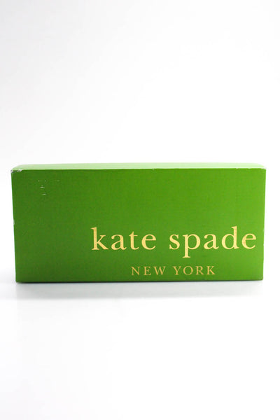 Kate Spade New York Womens Glitter Ribbon Bow Ballet Flats Black Size 8.5