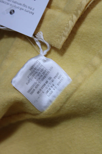 Escada Womens Three Button Collared Fleece Jacket Yellow Size Italian 38