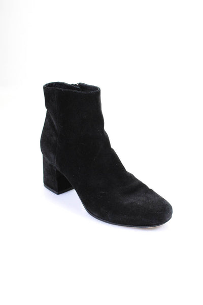 Via Spiga Womens Black Suede Blocked Heel Ankle Boots Size 8M