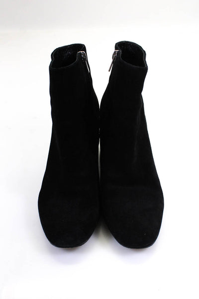 Via Spiga Womens Black Suede Blocked Heel Ankle Boots Size 8M