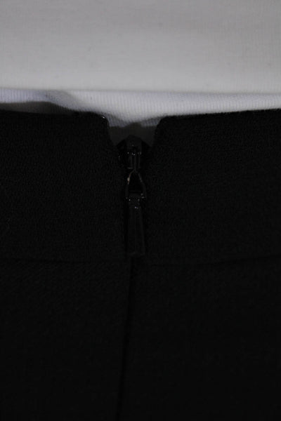 Reiss Womens Back Zip Knee Length Pencil Skirt Black Wool Size 6