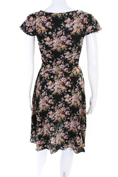 Denim & Supply By Ralph Lauren Womens Cotton Floral A-Line Dress Black Size 6