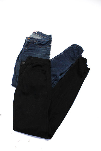 J Brand Women's Low Rise Super Skinny Denim Jeans Black Size 24 Lot 2