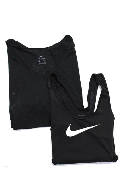 Nike Womens Active Scoop Neck Tank Tops Black Size XS S Lot 2