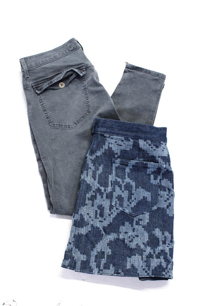 Rag & Bone J Brand Womens Denim Wrap Skirt Chino Pants Blue Gray Size 6 27 Lot 2