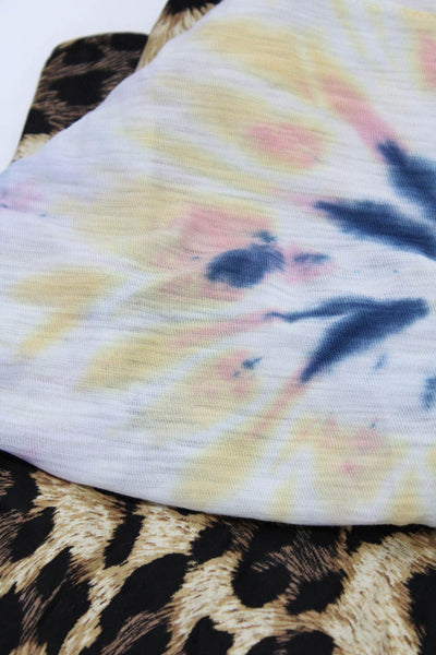 Nation LTD Womens Cotton Tie Dye Leopard Print Skirt Multicolor Size S Lot 2