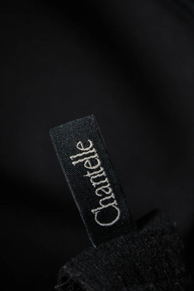 Chantelle Womens Solid Strappy Lace Trim Bralette Black Size 32B