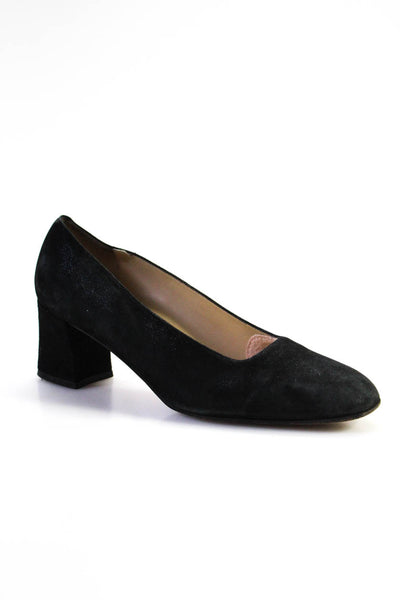 Classiques Entier Womens Square Toe Slip-On Block Heels Pumps Black Size 8