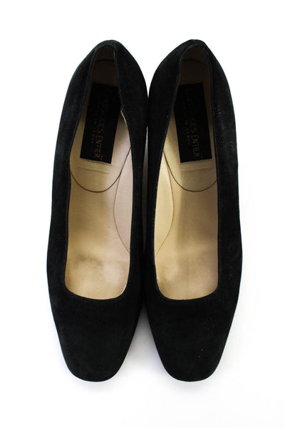 Classiques Entier Womens Square Toe Slip-On Block Heels Pumps Black Size 8