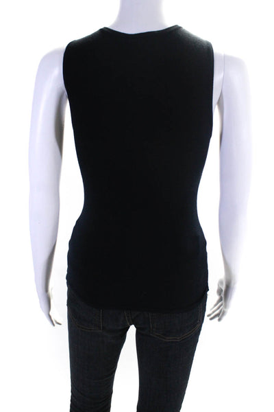 Autumn Cashmere Womens Lace-Up Textured Tank Top Navy Size XS