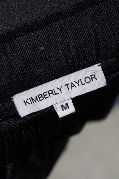 Kimberly Taylor Womens Elastic Waist Athletic Shorts Dark Gray Size M