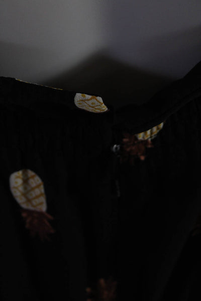 kate spade new york Womens Black Pineapple Jumpsuit Size 4 13458618