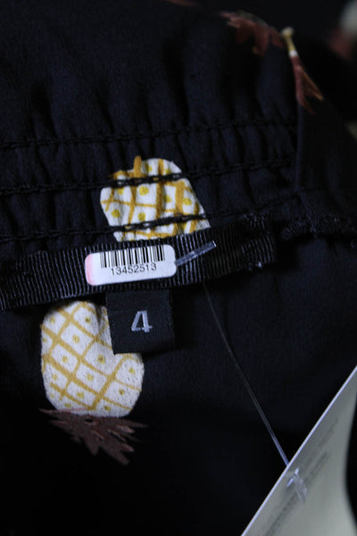 kate spade new york Womens Black Pineapple Jumpsuit Size 4 13458618
