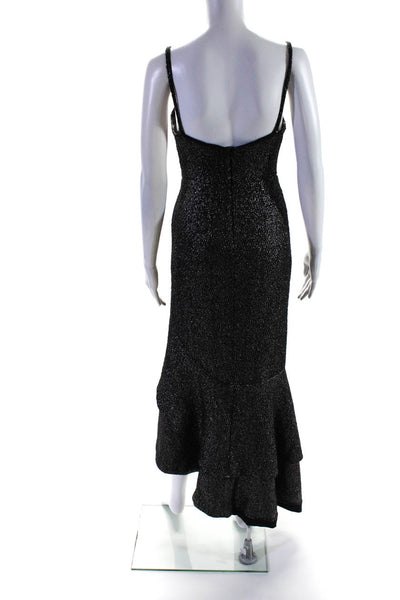 Hutch Womens Silver Metallic Malia Gown Size 18 12722313